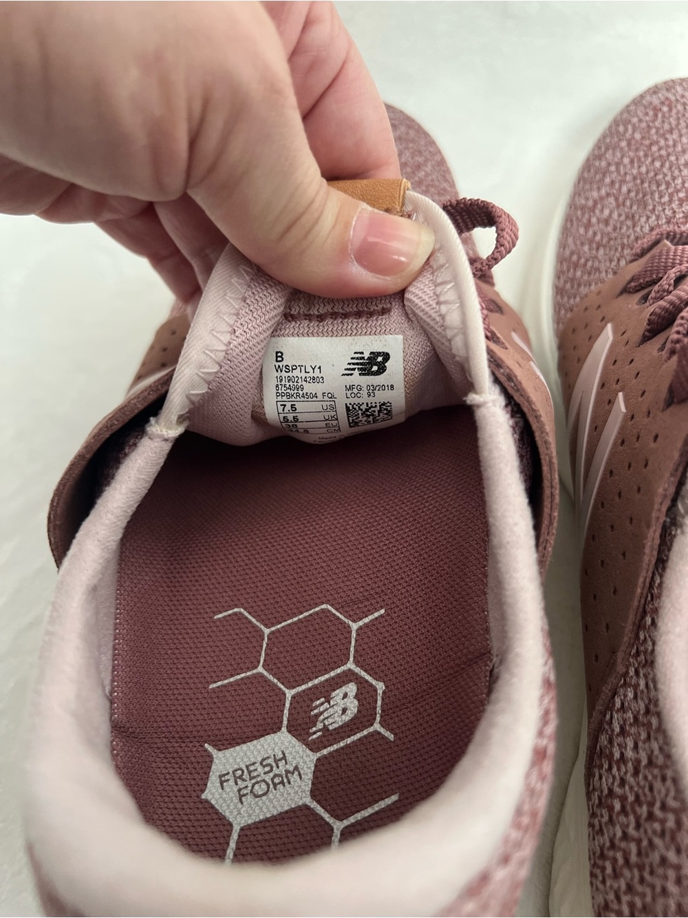 New Balance Fresh Form Sport Lace Up/Slip on Sneakers in Mauve Pink - Picture 4 of 6